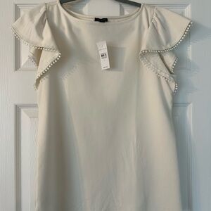 Ann Taylor Ivory Knit Top